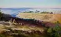 Edward Lear, Vista de Jerusalén desde el Monte de los Olivos, óleo, 1858-59