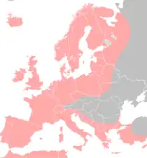 distribución natural por los ríos de Europa