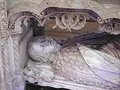 Figura yacente de Margarita de Austria.