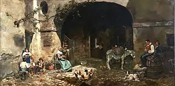 El patio de un parador. 1887.