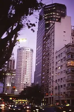 Avenida del Libertador hacia la Avenida 9 de Julio, barrio de Retiro.