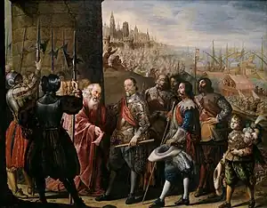 El socorro de Génova por el marqués de Santa Cruz de Pereda. Robado por el general Sebastiani en España; fue comprado posteriormente por Nemes, que lo donó al Prado, donde se encuentra actualmente