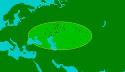 Distribución de E. sibiricum durante el Pleistoceno medio y superior