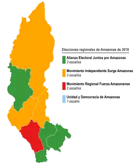 Elecciones regionales de Amazonas de 2010