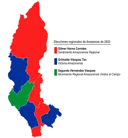 Elecciones regionales de Amazonas de 2022