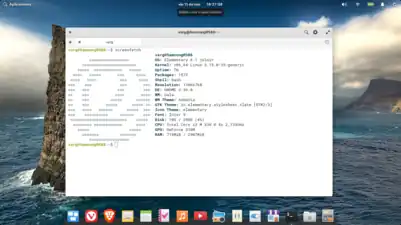 Neofetch en la  distro elementary OS.