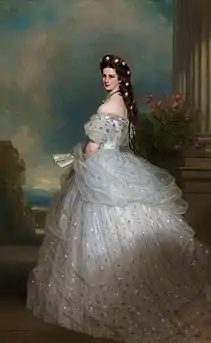 Isabel de Baviera, de Franz Xaver Winterhalter (1864), Palacio Imperial de Hofburg, Viena