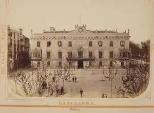 El palacio hacia 1850