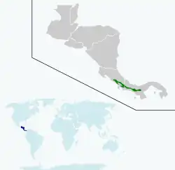 Distribución de Elvira chionura