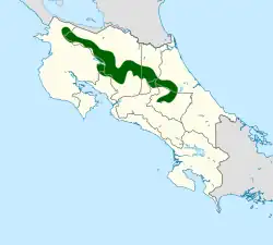 Distribución de E. cupreiceps