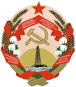 Escudo de la  RSS de Azerbaiyán