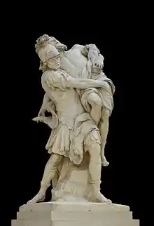 Eneas y Anquiso, escultura de Pierre Lepautre, concluida con la ayuda de Bousseau