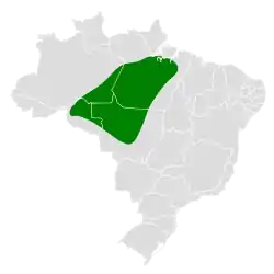 Distribución geográfica del hormiguerito ornado oriental.