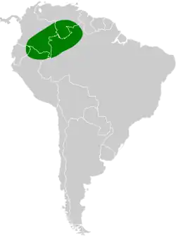 Distribución geográfica del hormiguerito del Negro.