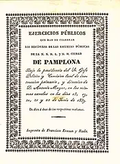 Portada de folleto con orla tipográfica moderna (1839)