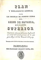 Portada con diversas familias de letras capitulares y minúsculas (1831)