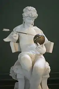 Eros haciendo girar al mundo conforme a su deseo, (1903), estatua en mármol de 133 centímetros representanda a Eros con un globo en la mano, conservado por la Ny Carlsberg Glyptotek de Copenhague.