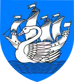 El emblema de la ciudad y los príncipes de Dol Amroth es un barco blanco y un cisne.