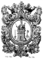 Diseño del libro "Antiguedad y blasones de la ciudad de Lorca y historia de Santa María la Real de las Huertas" (1741).