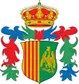 Versión del escudo con corona real española.