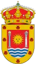 Escudo de Pechina. Sobre la columna derecha, un barco moro.