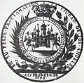 Escudo de Puebla en una medalla de 1790