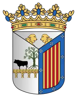 Representación heráldica del blasón municipal