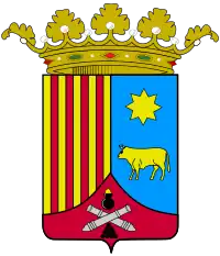 Escudo simplificado de la ciudad de Teruel.