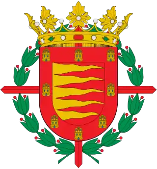 Escudo de la ciudad de Valladolid tras la modificación de 1939