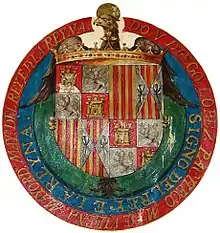 El Águila de San Juan figura en el escudo de los Reyes Católicos.