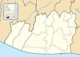 La Gomera ubicada en Escuintla (departamento)