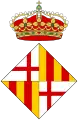 Escudo de Barcelona alternativo de dos palos usado durante el siglo XX