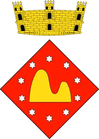 Representación del escudo actual de Sant Esteve de la Sarga.