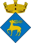 Escudo de Vallirana, con los colores invertidos.