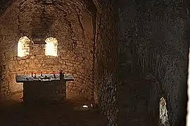 Detalle del interior de la iglesia románica