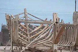 Parachique en el desierto de Bayovar