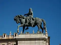 Estatua ecuestre de Jaime I el conquistador, de Agapito Vallmitjana (1890).