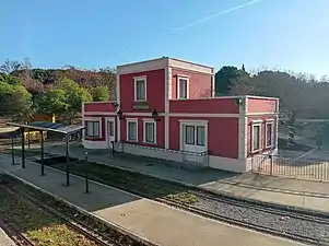 Estación del tren en miniatura