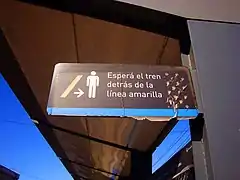 Señalética de la estación