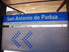 Señalética de la estación