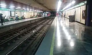 Interior de la estación.