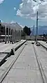 Estación del Tren metropolitano de Cochabamba, fotografía realizada el 20 de octubre de 2019, para ese entonces tiene escombros.