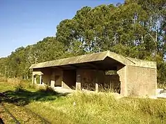 Tinglado de la vieja estación demolido en 2011.