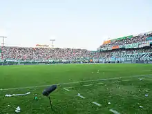 Vista de una de las populares un día de partido