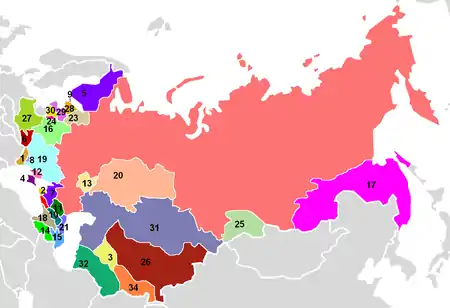 Países sucesores al Imperio ruso