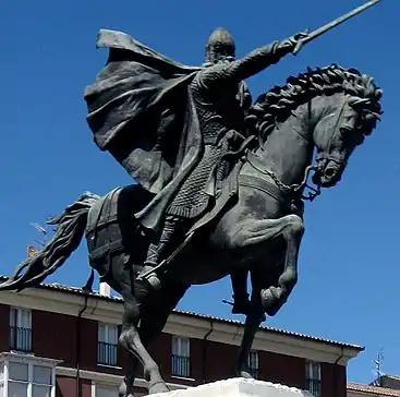 Estatua ecuestre de “El Cid” en Burgos.