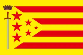 Estelada rey. Propuesta por Pep Rovira para los Países Catalanes