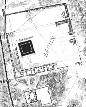 Plano del complejo religioso de Babilonia