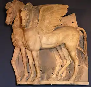 Caballos alados de Tarquinia, terracota.