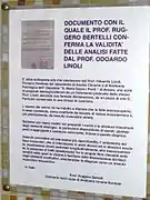 Documento del Prof. Ruggero Bertelli